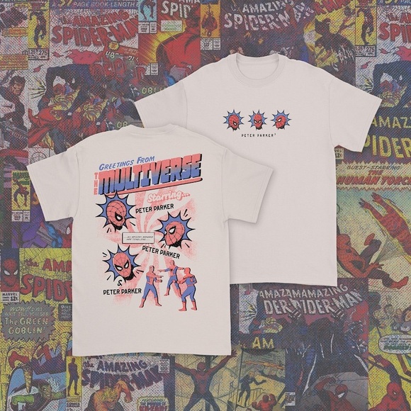 Greetings From The Multiverse Spider-Man Tee Shirt - Picture 5 of 5
